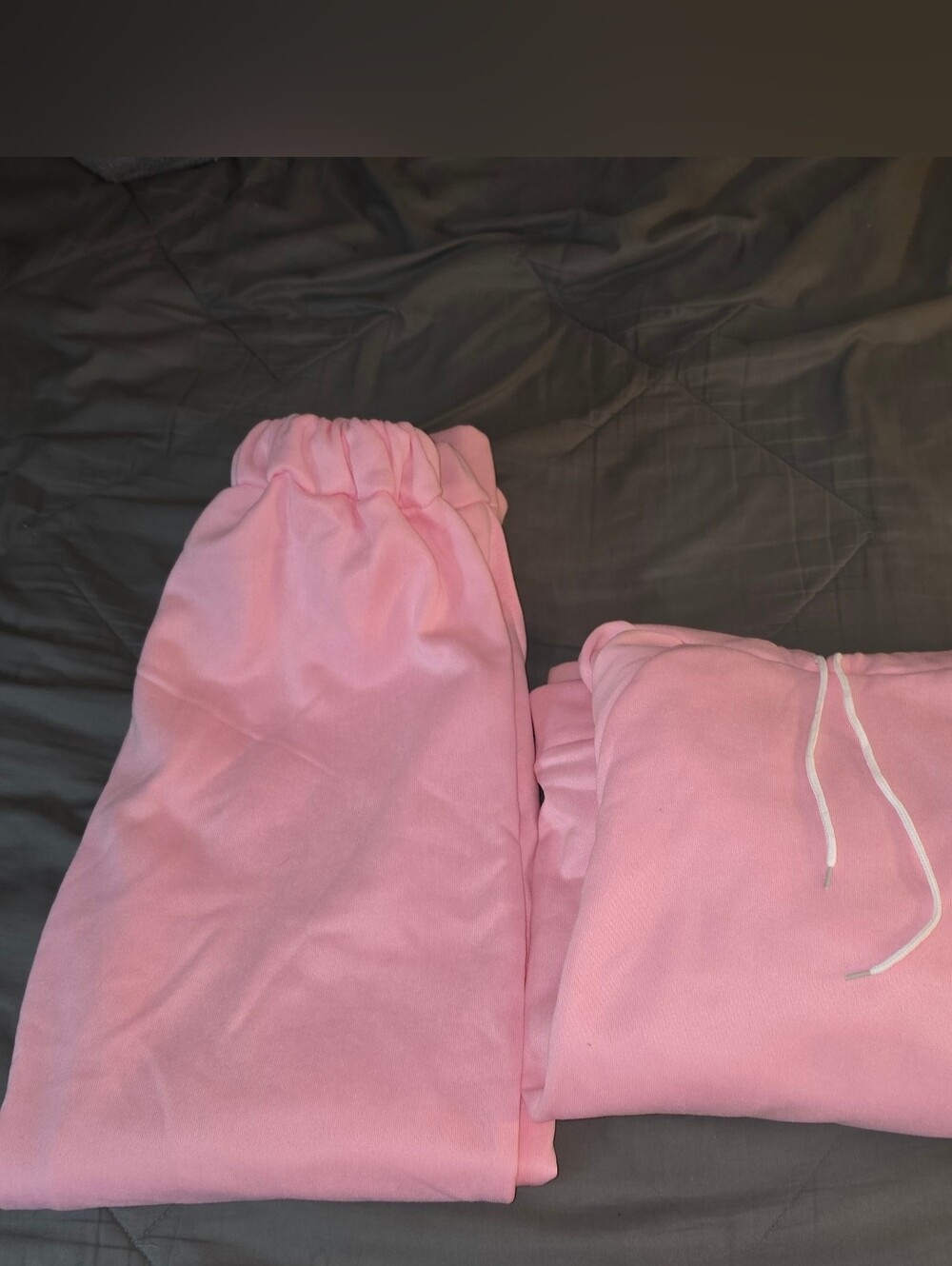 Women's Pink Cozy Pajama Set - Drawstring Lounge Pants